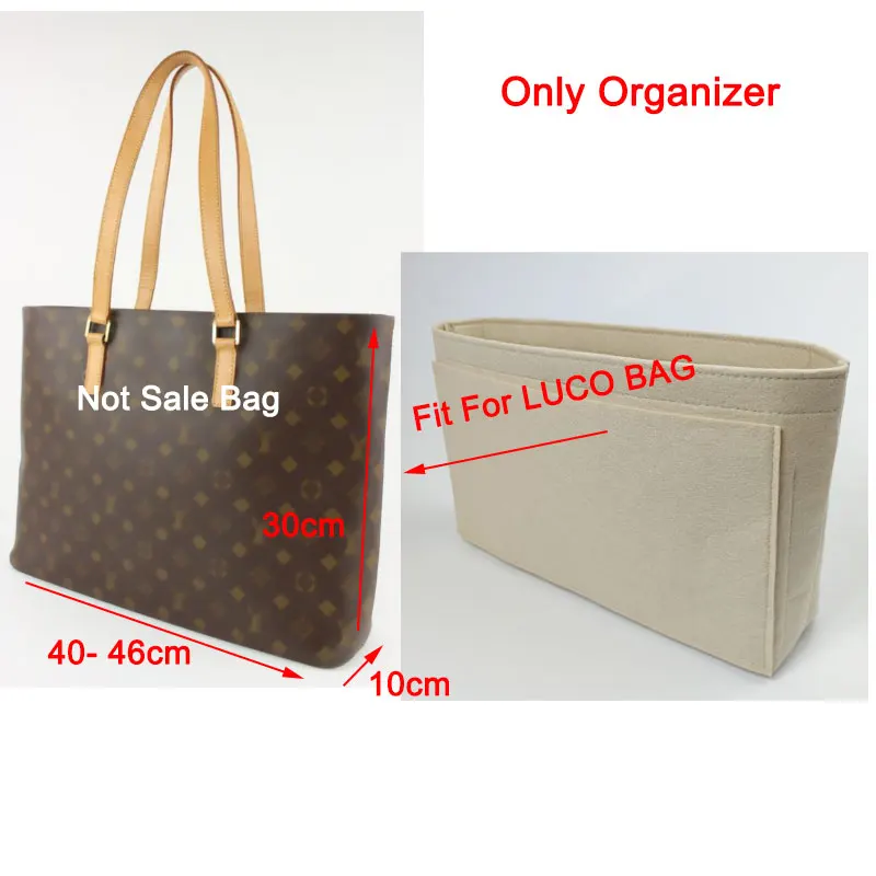 Handbag Organiser Divider Shaper Protector Purse insert Bag Organizer Fit for Luco Bag 40-46x30x10cm