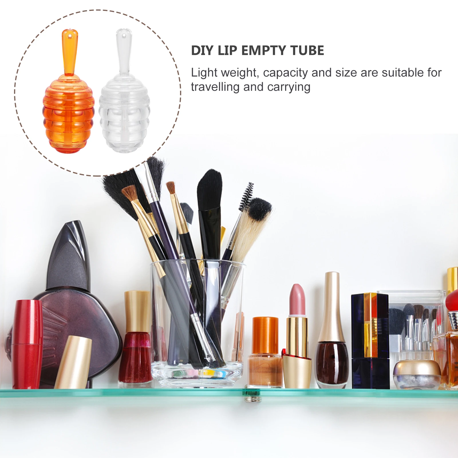 10 قطعة ملمع الشفاه أنابيب فارغة حاوية العسل واضحة لتقوم بها بنفسك أنبوب زجاجة بلسم الشفاه قابلة لإعادة الاستخدام مادة ABS خفيفة الوزن #4