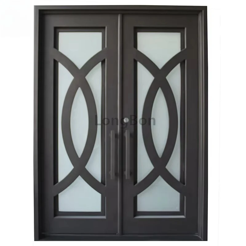 Antique Guangdong big iron entrance door home elegant craftsman style exterior decoration