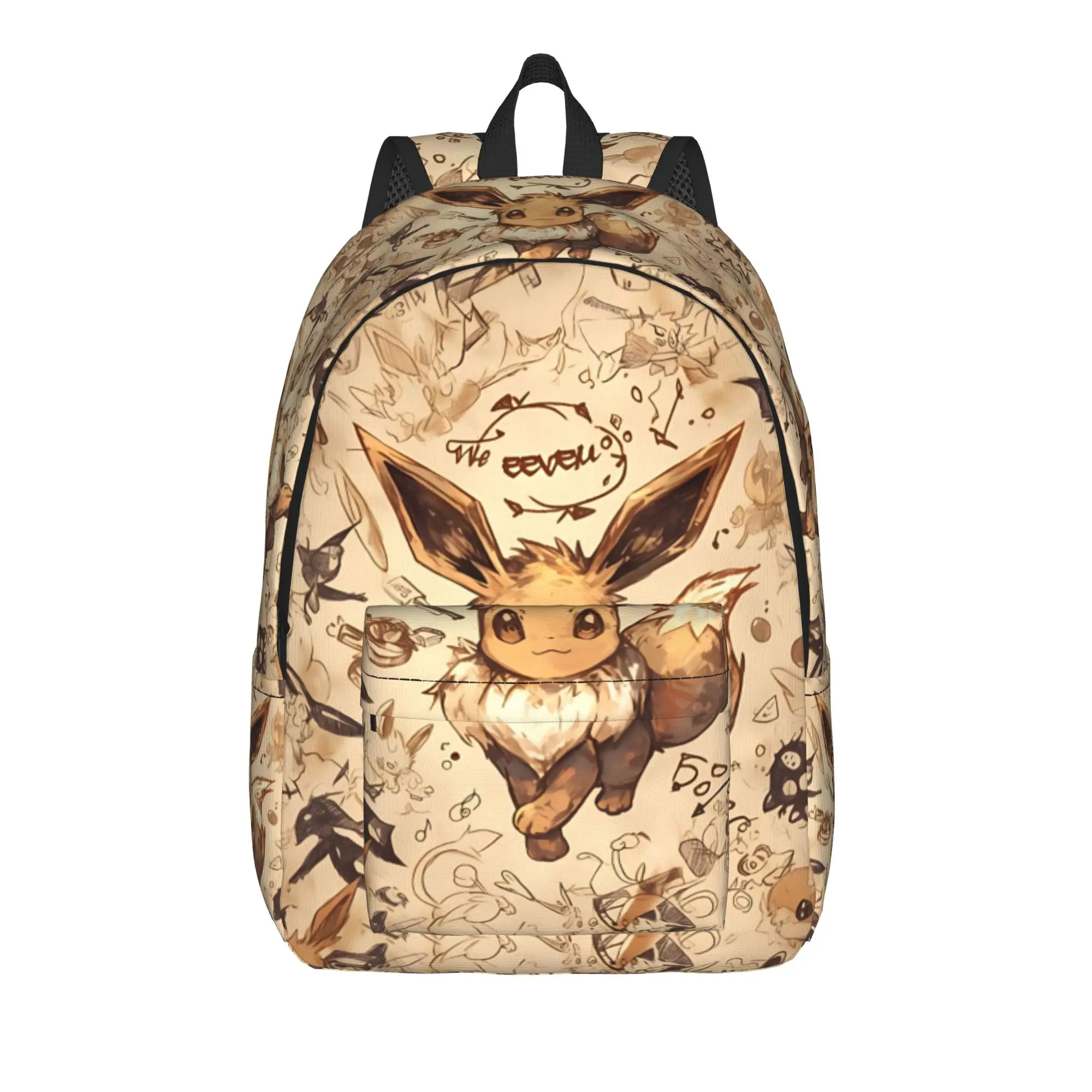 Fashion Pokemon Eevee Eeveelution Backpack  Mochilas Snack Storage Hiking Large Capacity Rucksack