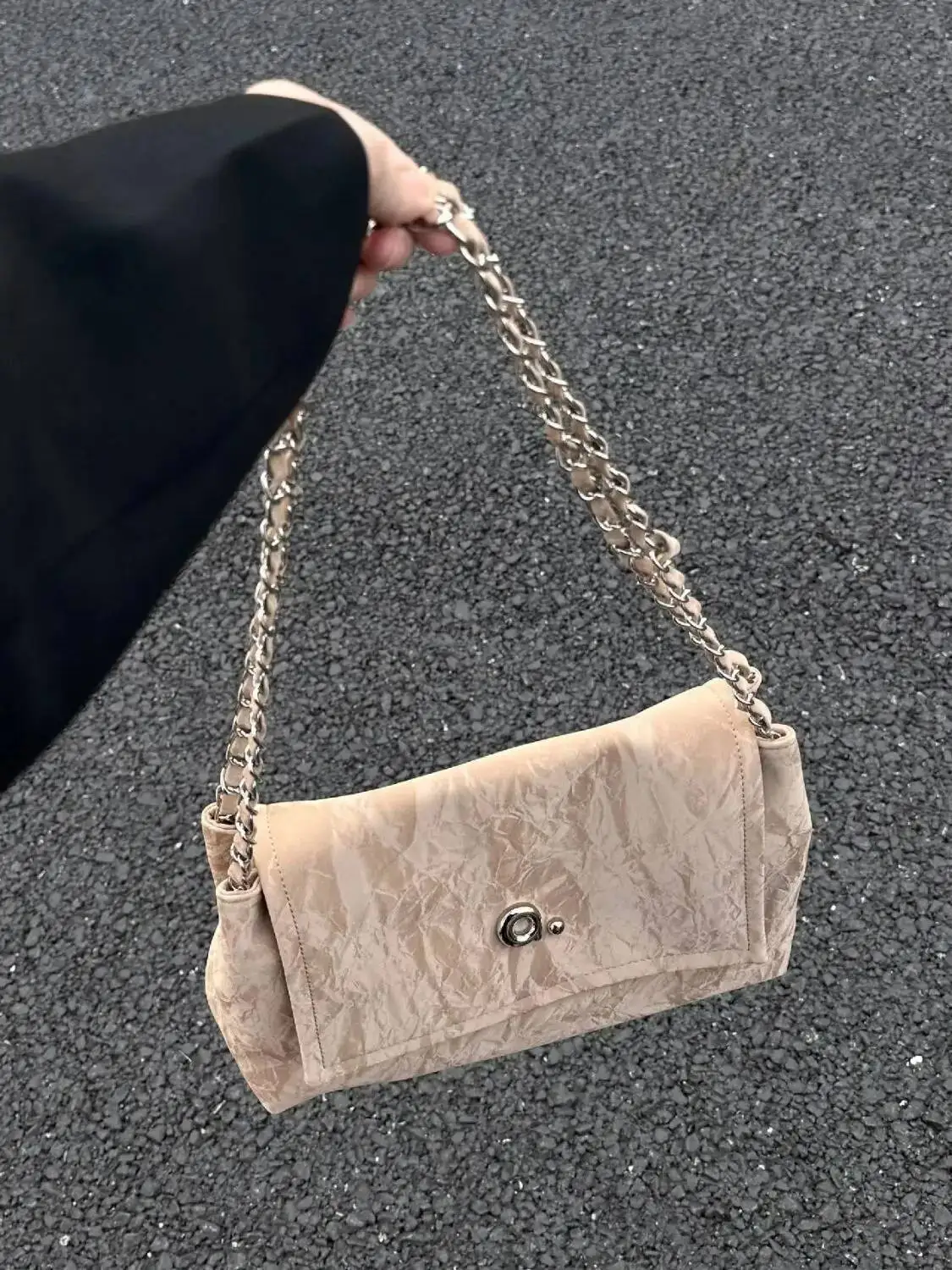 

Bloom Vintage Khaki Shoulder Bags Wallet Women Retro Chain Casual Large Capacity Tote Bag Ladies Versatile Y2k Handbag 2025
