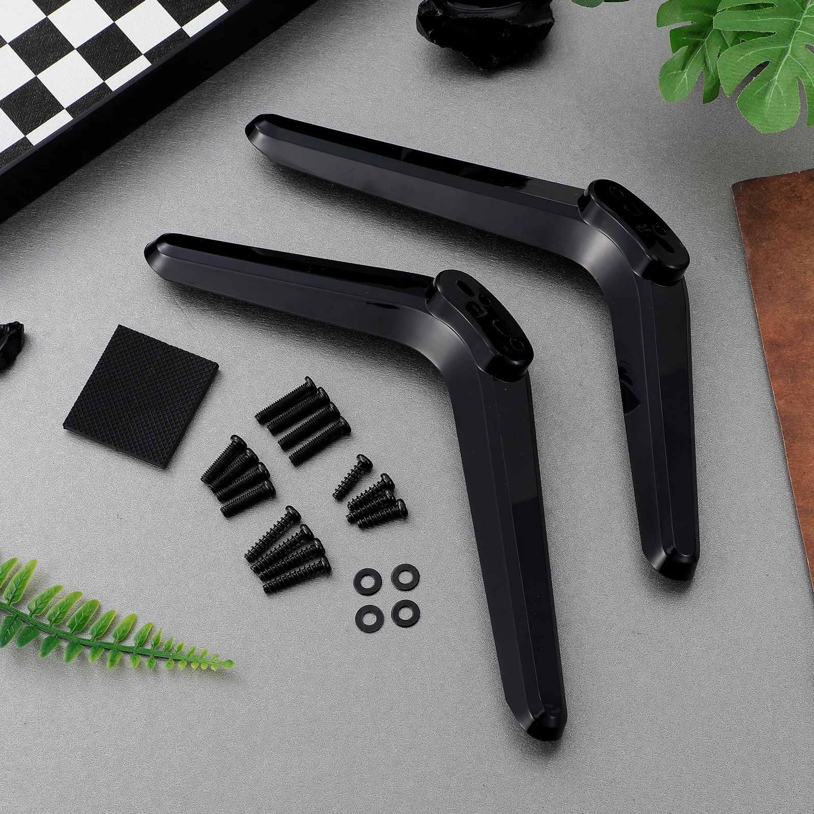 

Smart Mount Stand with 2pcs Brackets 16pcs Fasteners 4pcs Spacers for Table Top Desktop Display Holder