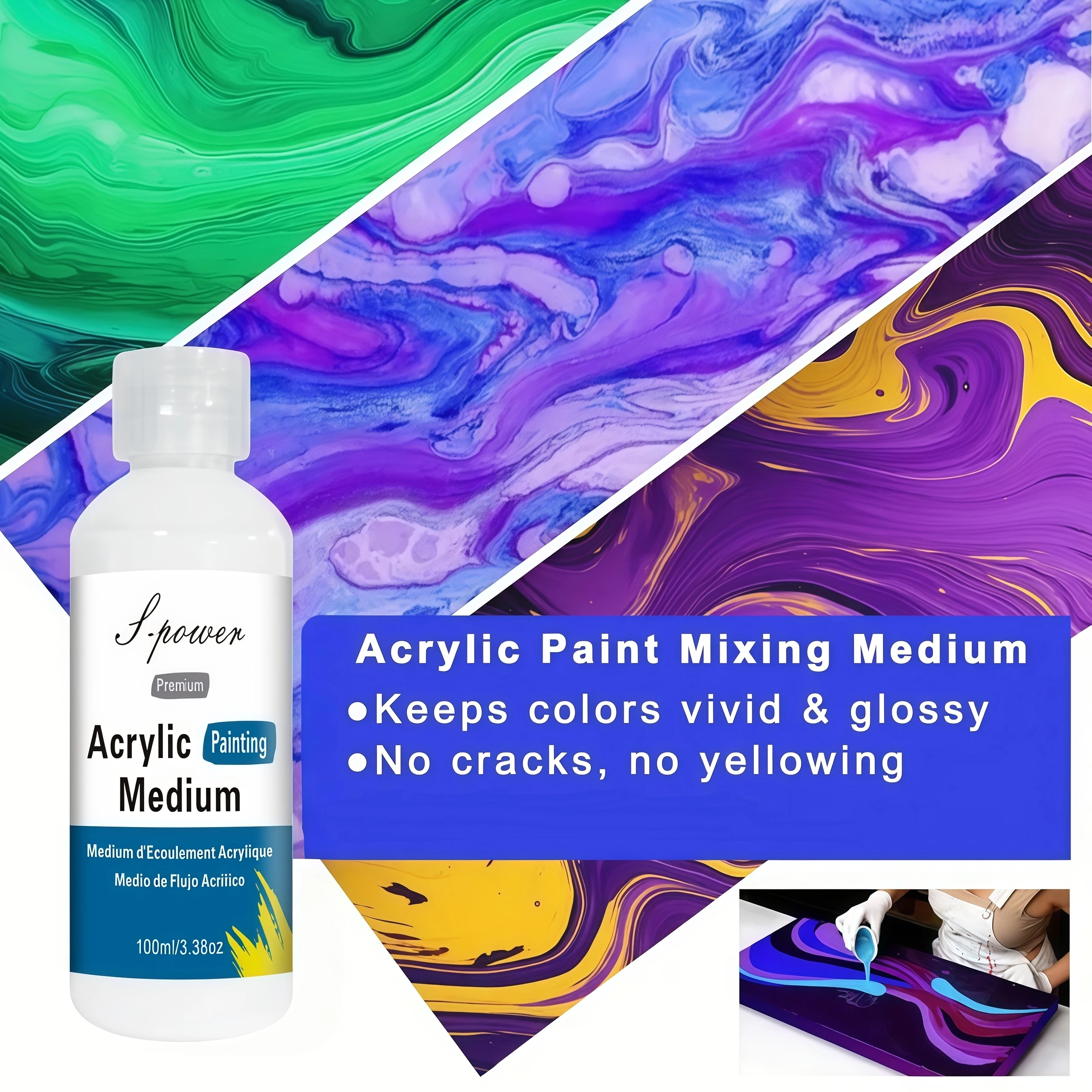Acrylic Painting Medium  Ideal - Acrylic Pour Paint ulasan dan harga