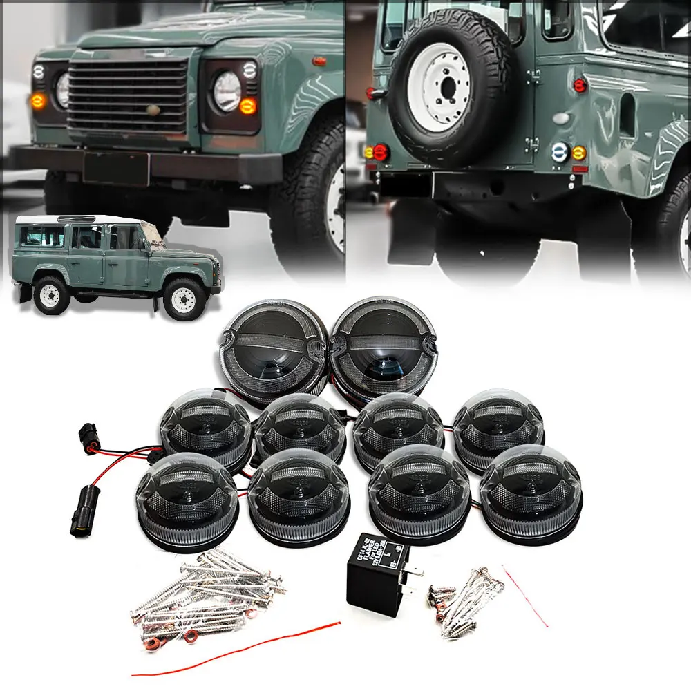 Complete Led Upgrade Kit LED tail light Front Rear Fog Backup Side Lamp For Land Rover DEFENDER 2010-2018