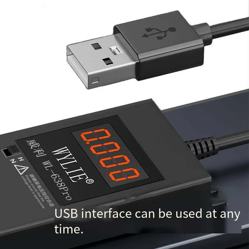

WYLIE WL-638 Pro USB зарядный чехол, линия обнаружения мощности постоянного тока для iPhone 6–16Pro Max, зажим для аккумулятора, тестовый кабель для материнской платы, инструмент