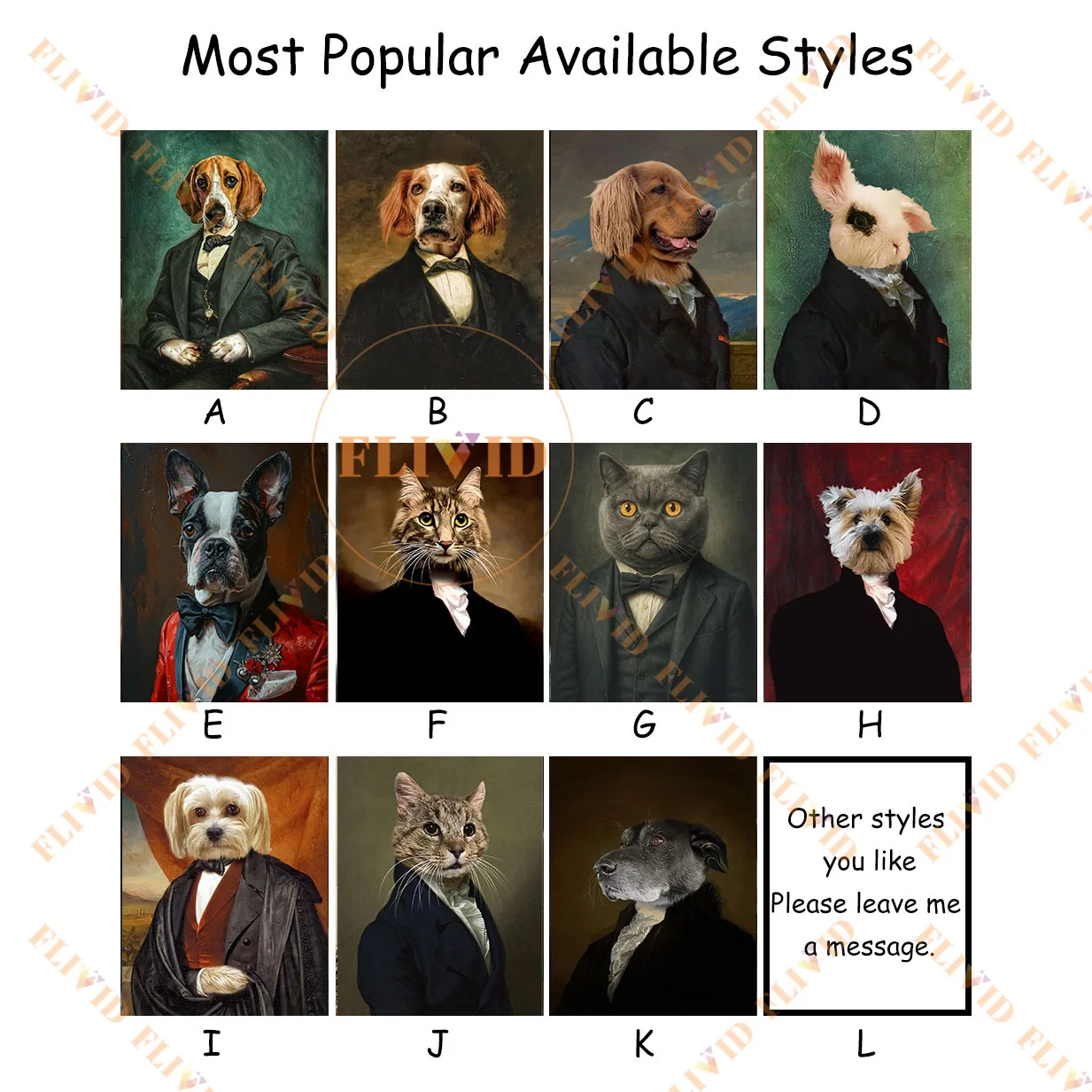 Antique Victorian Gentleman Custom Pet Portrait Poster Prints, Custom Process Pet Photo Canvas Print,Pet Lover Decor Gift