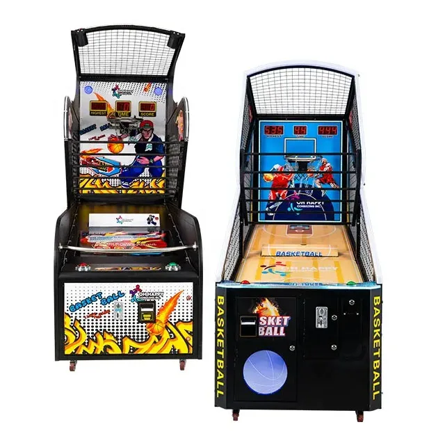 Hot Sale Street Hoops Automatic Electronic Buy Coin Operated Shooting Basketball Arcade Game Machine Moving Basket Metal 1 Year