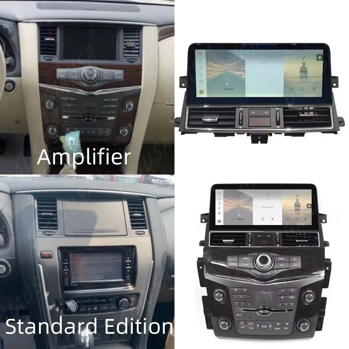 لنيسان باترول أرمادا Y61 Y62 إنفينيتي QX80 2011-2022 أندرويد 14 سيارة الوسائط المتعددة مشغل فيديو راديو لتحديد المواقع والملاحة CarPlay