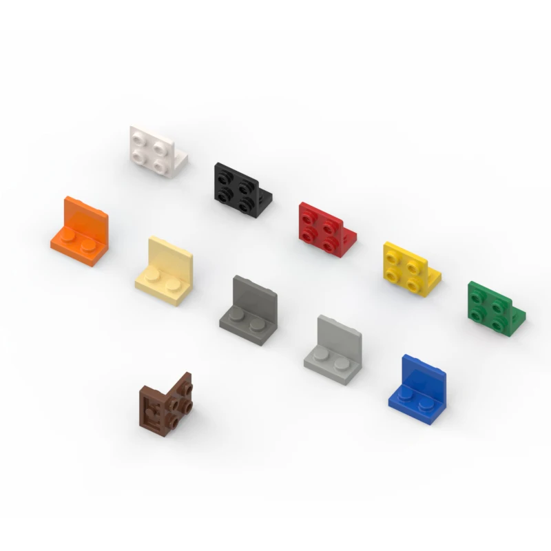 50pcs MOC compatible with 99207 building block parts 1x2-2x2 reverse bracket wall panel DIY technology parts