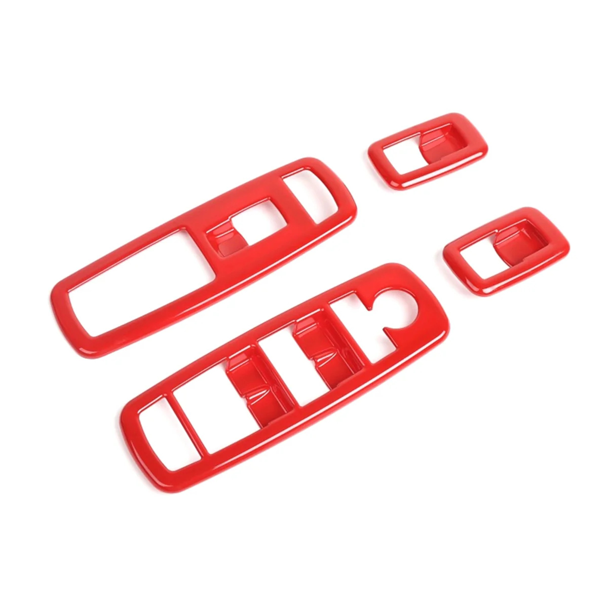 

4Pcs Red Car Inner Window Lift Trim Switch Panel Cover for Dodge RAM 2010-2017/Charger Durango 2011-2021