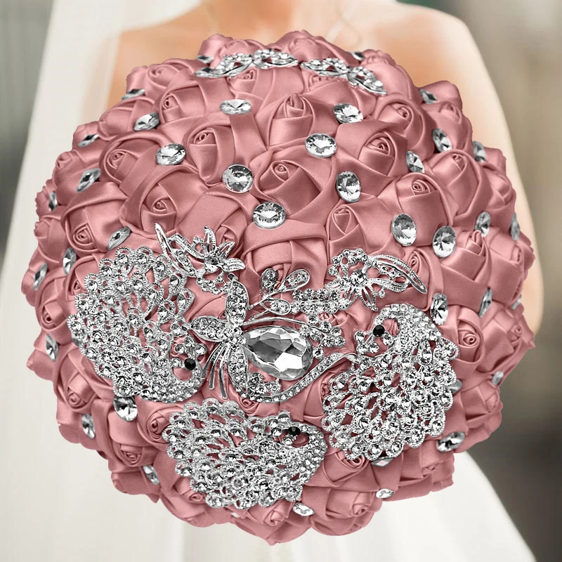 1pc/lot  Fushia Wedding Bridal Bouquet Bride Flower