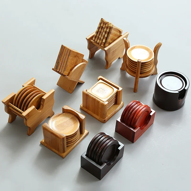 Tea Set Accessories Tea Cup Mat Kung Fu Tea Ceremony Cup Care Bamboo Ebony Rosewood Coasters Shipping Free