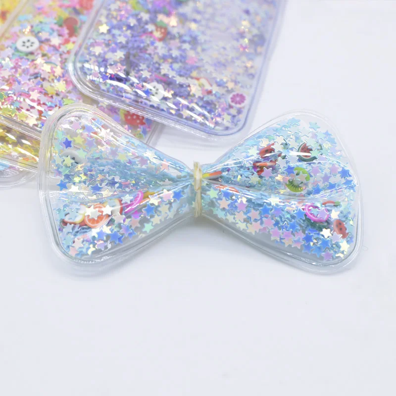 10Pcs/lots Mixed DIY Kids Hair Bow Appliques Supplies Shake Slice & Sequins Bowknot Ornament Accessories