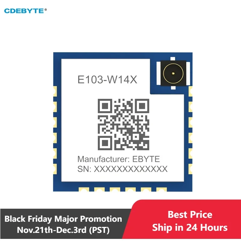 WiFi Serial Port Module Dual Mode WiFi BLE5.2 2.4GHz MQTT AT Command CDEBYTE E103-W14X IPEX HTTP TCP UDP Low Power Consumption