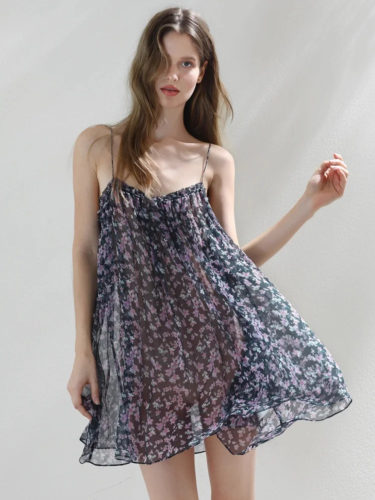 

plus Size Sexy See through Fairy Atmosphere Strapless Sleep Dress Women Summer Loose Pure Desire Backless Dress Casual Home Wear