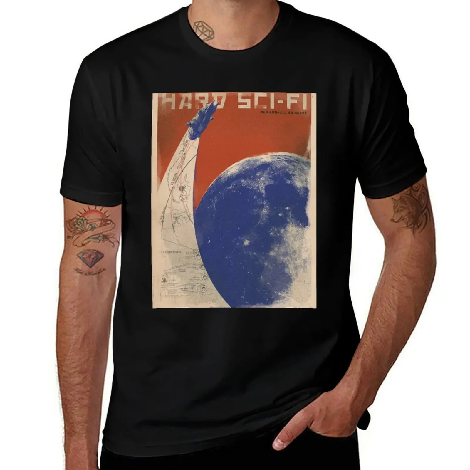 Hard Sci-Fi Genre Poster T-Shirt basketball graphic tees hippie clothes kawaii clothes boys animal print shirts men