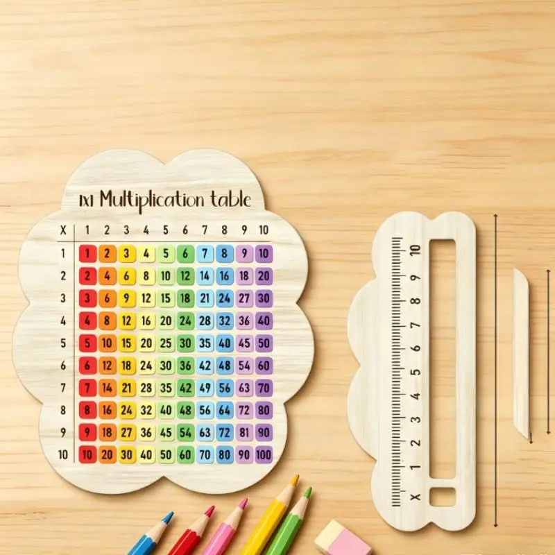 Colorful Multiplication Wooden Boards Suitable For Math Classes Gifts Kid Math Enlightenment Puzzle Teaching Aids Toys