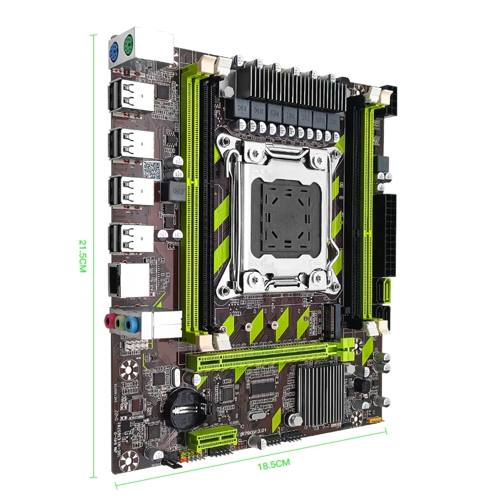 X79 XEON Motherboard Kit X79G with Intel E5 2650 V2 CPU and 16GB DDR3 1600MHZ RECC Memory Combo LGA 2011 Set M.2 NVME