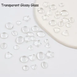 New Transparent Flat Back Smooth Crystal Glass Nail Art Rhinestone 3D Suitable For DIY Manicure Diamond 30/100Pcs