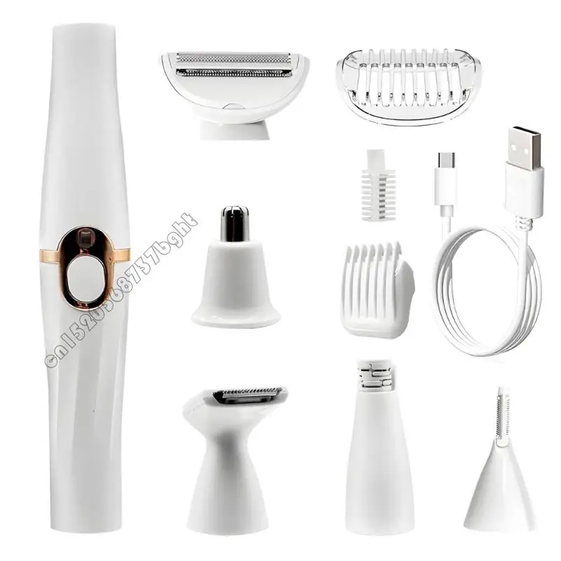 

Rechargeable Current Hair Pruner 5 Detachable Executives For Body Face Swimsuit Easy Depilation Fast Smooth Dermocare Tool 4XFB