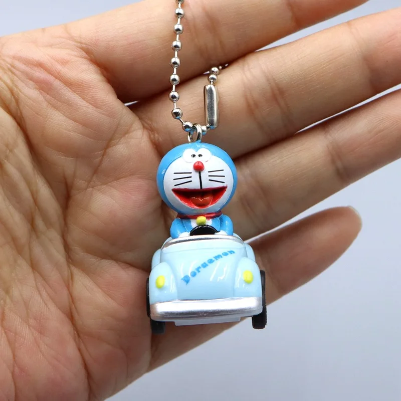 Doraemon Keychain Pendant Dolls Decoration Ornaments Cartoon Anime Model Deaktop Children School Bag Keyring Pendant Doraemon