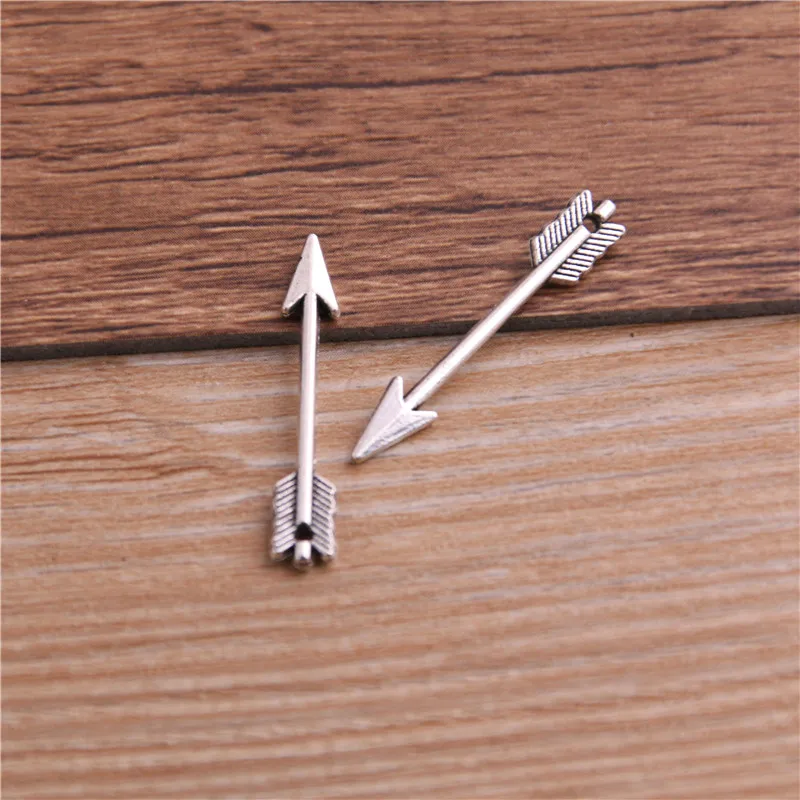 30PCS 5*30mm Metal Alloy Three Color Small Sword Charms Sports Pendants for Jewelry Making DIY Handmade Craft