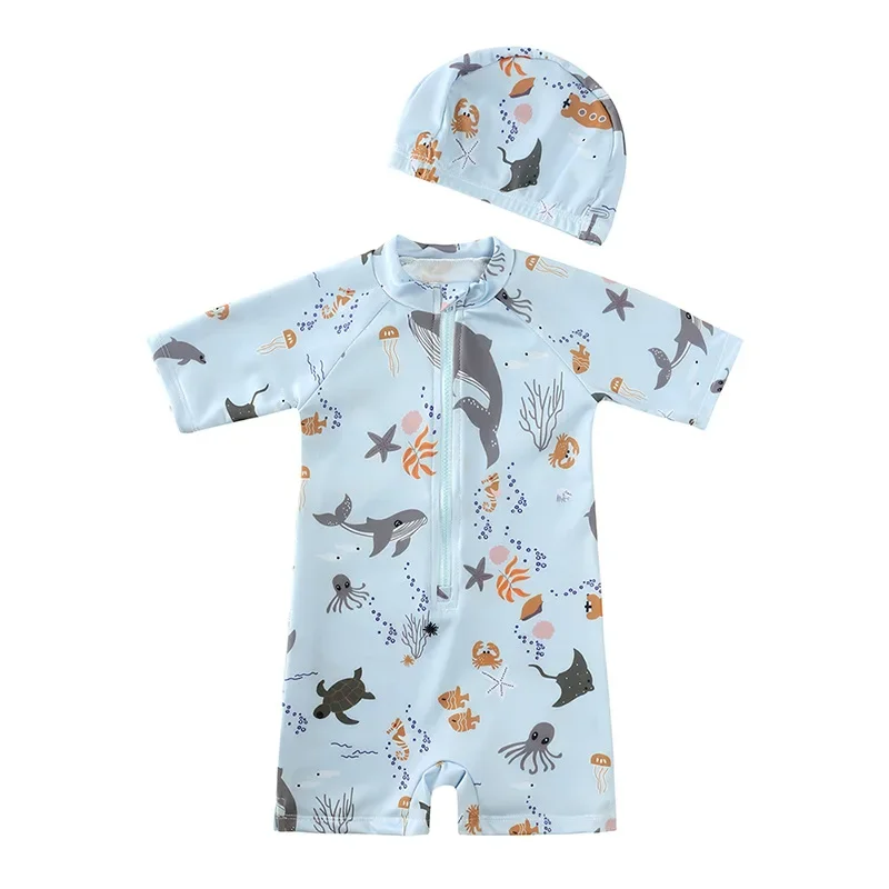 Kinderen Bloemenplanten Jumpsuit Kids Zonwering Sneldrogende Zomer Badkleding Outdoor Badpak Schattige Babykleding