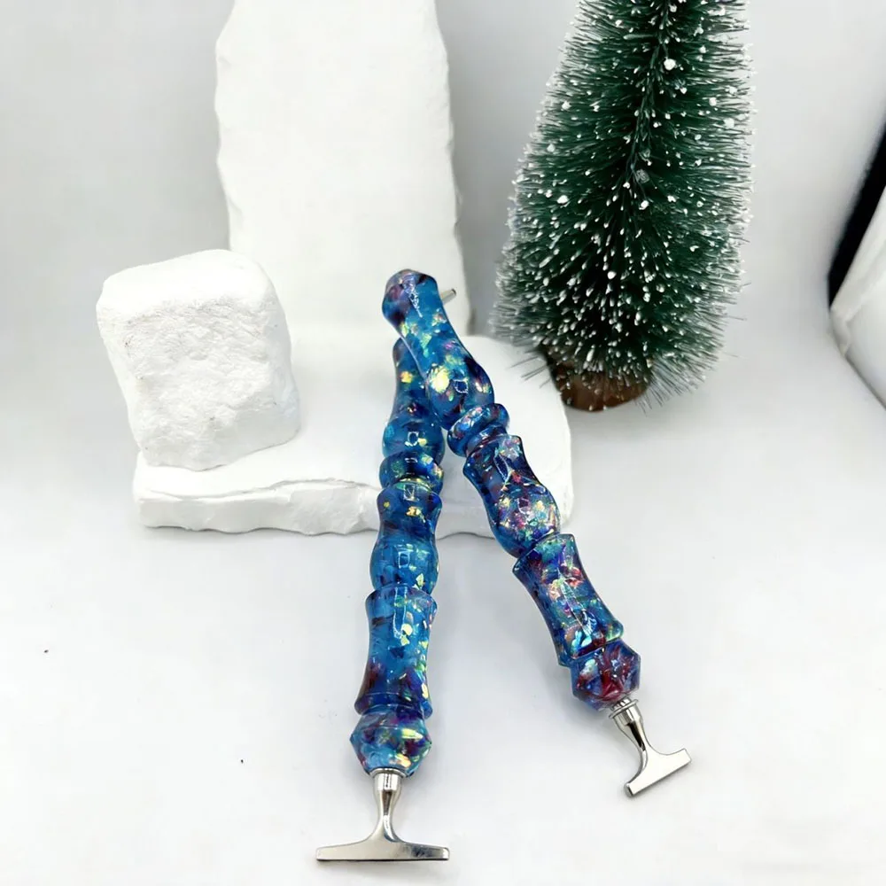 

Ручка для алмазной вышивки Starry Sky Color, бамбуковая ручка-аппликатор из смолы, инструмент для алмазной вышивки, аксессуары (НЕ ВКЛЮЧАЕТСЯ НАСАДКА НА РУЧКУ)