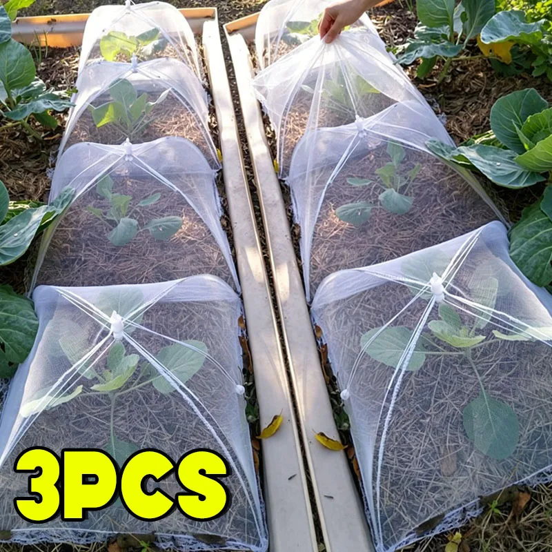 3 Pack Mesh Food Cover Tent for Outside 17Inches Reusable and Collapsible Outdoor Food Covers Net for Party Picnic BBQ Camping