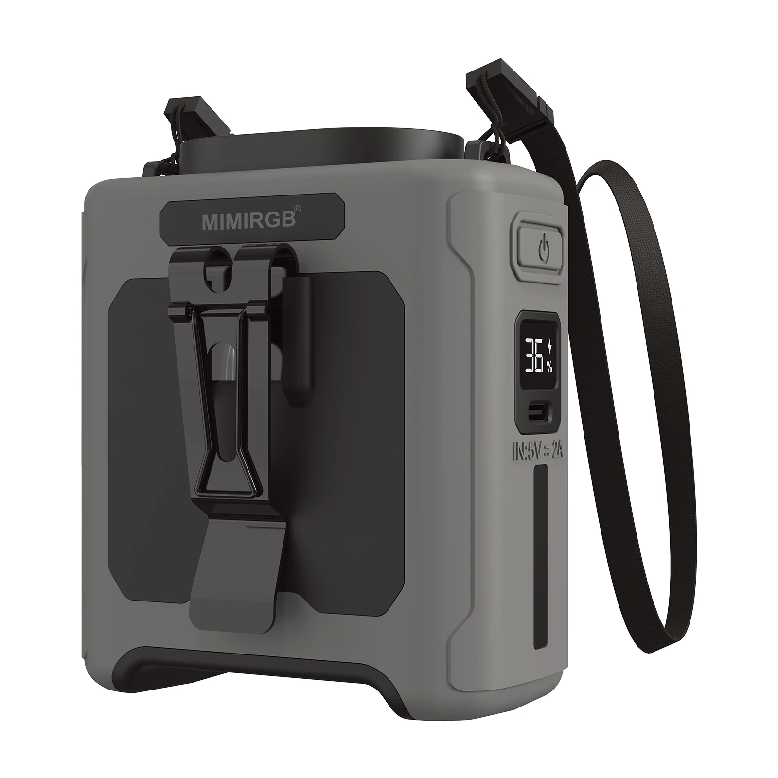 

10000mAh 16000RPM Waist Fan Wearable Waist Fan 5 Speeds & Light 40H Hands-Free Cooling for Outdoor Jobsite Travel Cycling