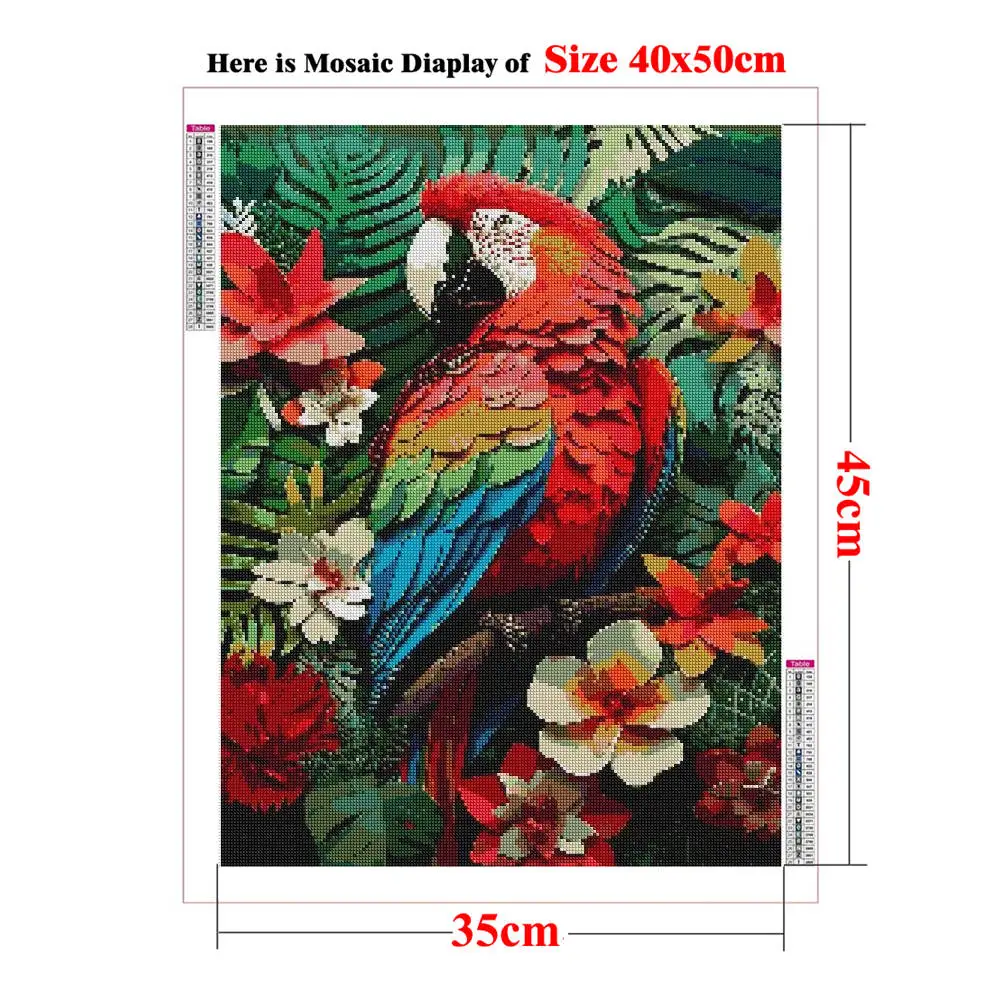 Diamond Painting Tiger Peacock Parrot Butterfly Animal Mosaic Cross Stitch 5d Full Round Drill Embroidery New Collection Decor