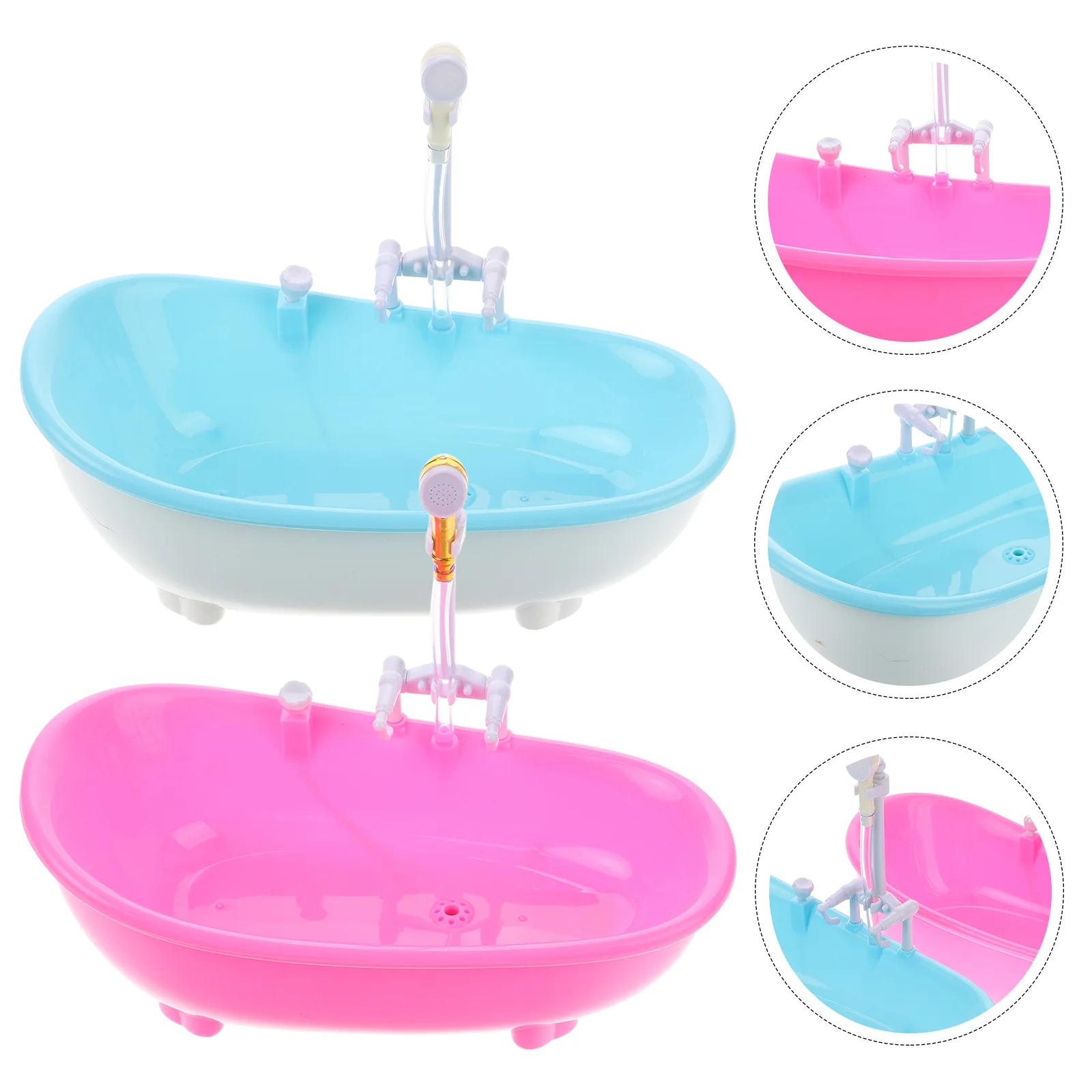 

2 Pcs Simulation Bathtub Mini for Drinks Parfait Bowl Small Cup Toy Plastic Decor Baby