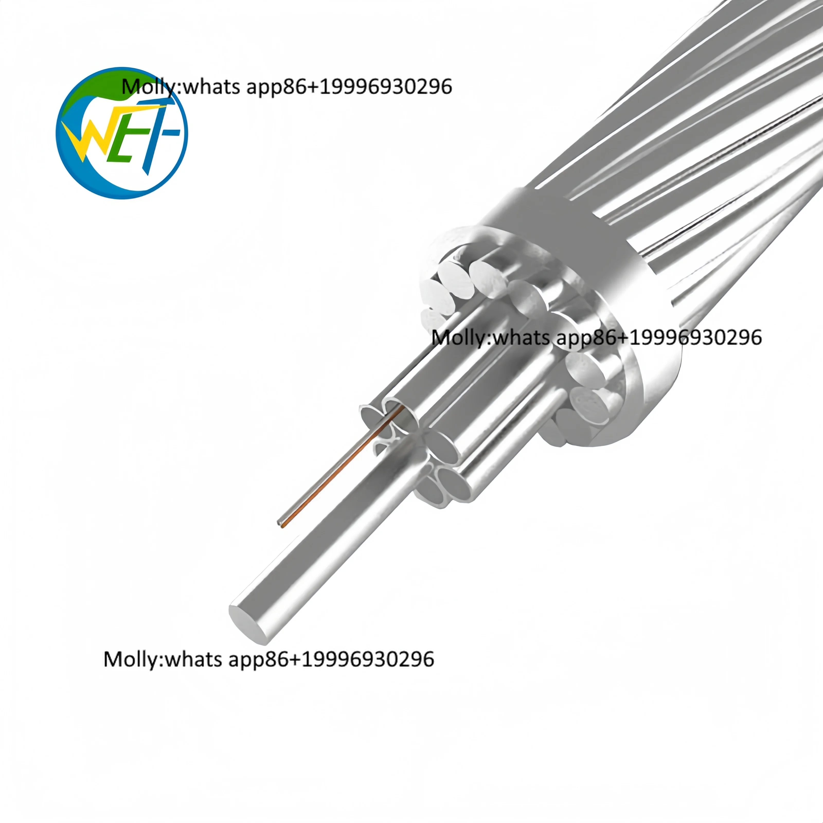 OPGW Optical Fiber Composite Overhead Ground Wire G.652D Single Mode for Power Transmission Line