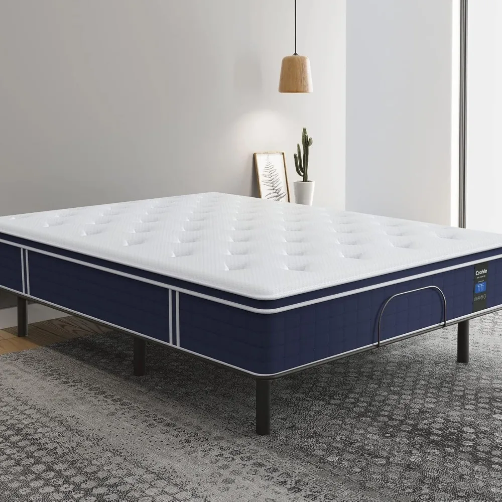 12 Inch Twin Size Mattress, Hybrid Twin Mattress in a Box, 3 Layer Premium Foam with Pocket Springs for Motion Isolation