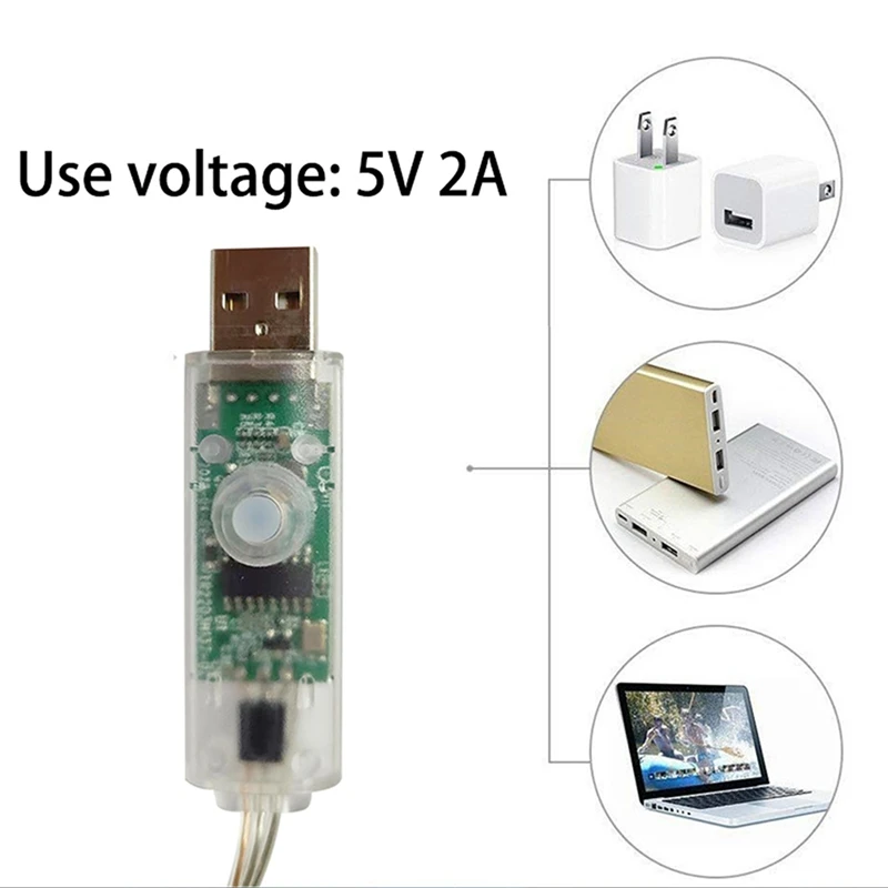 1 conjunto de luzes de corda LED Bluetooth Tuya RGB Phantom Color String Light Set LED String Lights