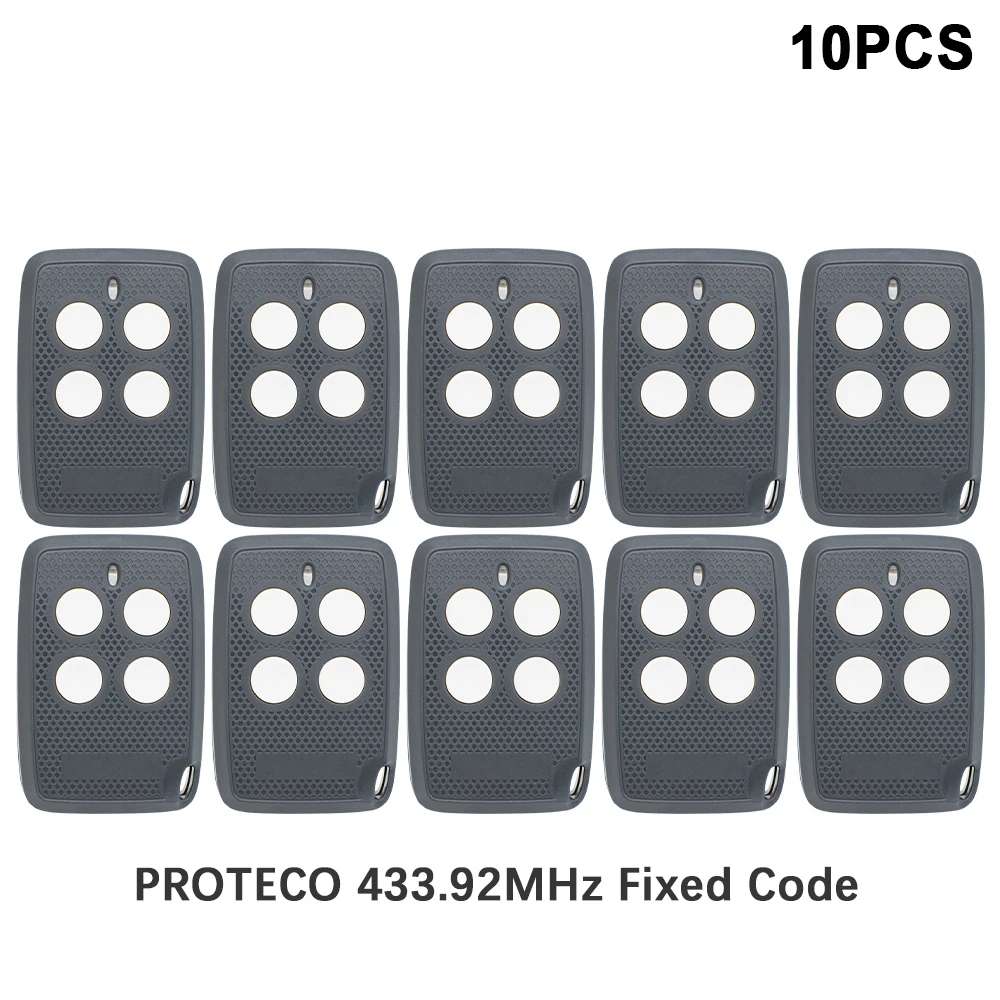 1-10PCS PROTECO ANGIE/ TX433/PTX433405/PTX433 BLUE/TX3/HIT Remote Control Garage Door Opener 433.92MHz Fixed Code Clone