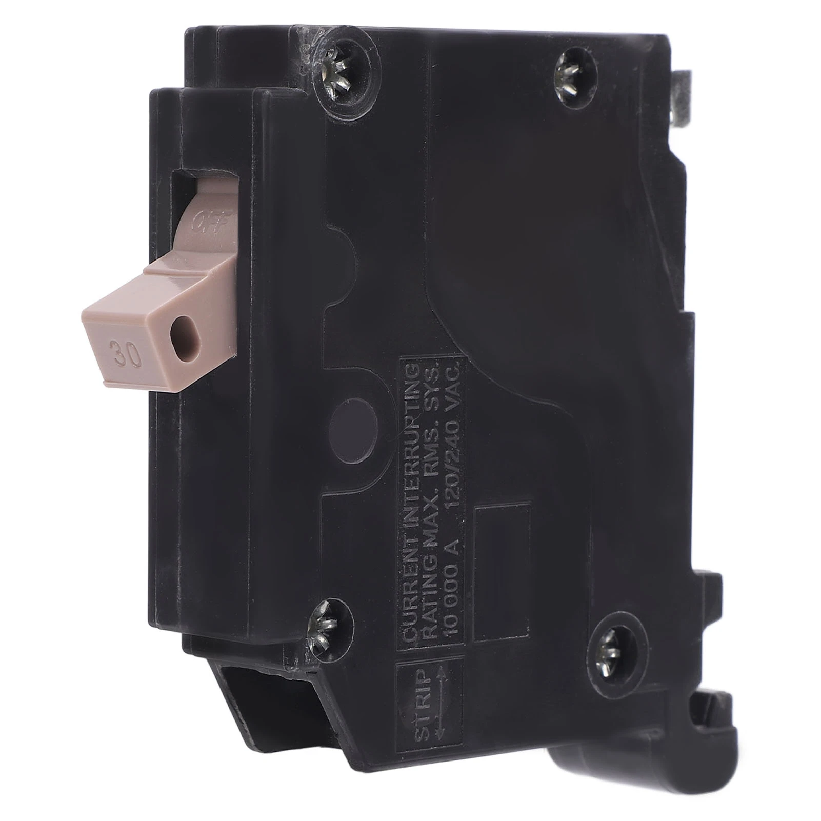 Circuit Breaker 3/4 Inch Plug In Molded Case 1 Pole 30A 10 KAIC 120 240VAC Circuit Breaker with Thermal Magnetic Guard
