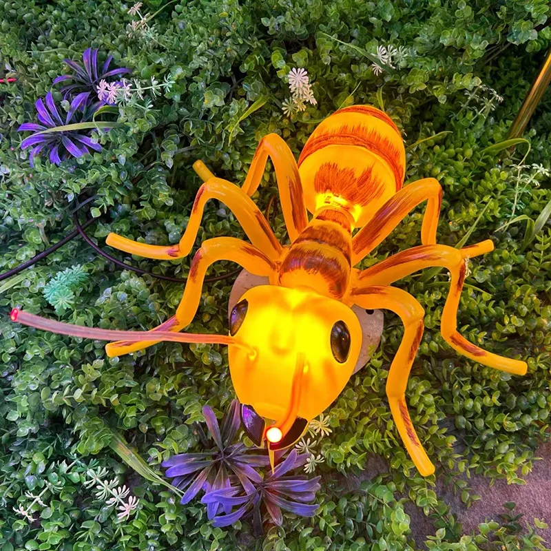 Outdoor Simulation Insect Animal  Dynamic LED Ant Spider Butterfly Bee Ladybug Dragonfly Tree Hanging Decoration