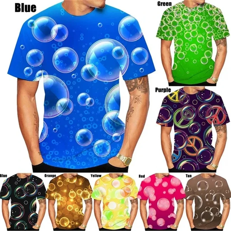 

New Arrival Bubbles 3D Printed Casual T-Shirt Personality Fashion Unisex Hip Hop Round Neck Casual Short Sleeve Kids Tops Tees