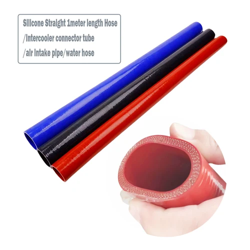 Imagen 2 del producto Tubo Intercooler de silicona recto reforzado de alta temperatura, rojo, azul, negro, manguera de refrigerante/tubo de entrada de aire/manguera de agua ID16-120mm