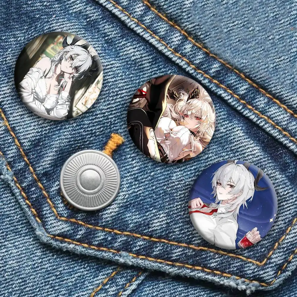 Game Anime Zani Wuthering Waves Manga Badges Round Cosplay Pin Bag Decor Fans Collect Friends Gifts Brooch