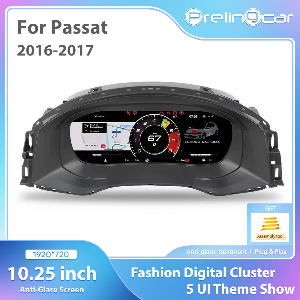 10.25‘’ Lcd Digitaal Dashboard Cluster For Volkswagen Passat 2016 2017 Years Ntg4.5 Auto Radio Instrument Paneel Cockpit