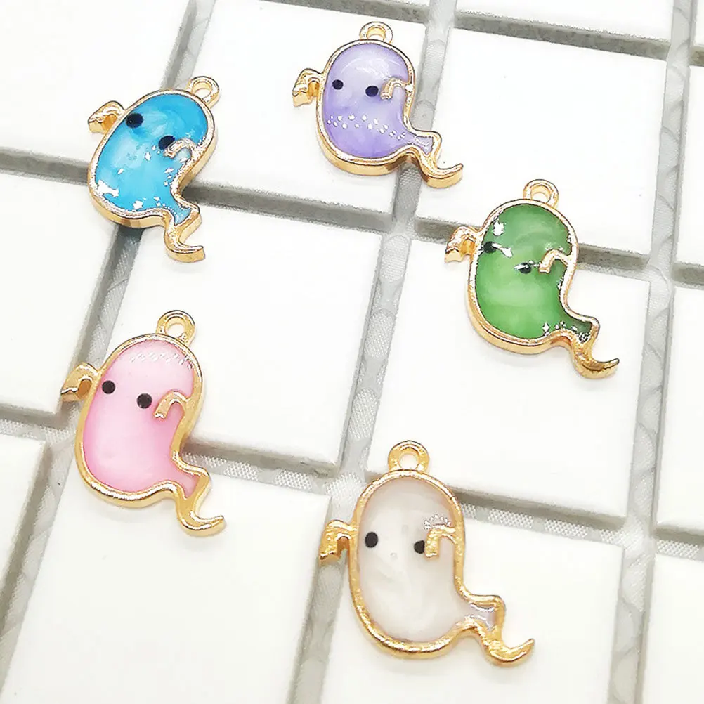 

50Pcs Pearl Pendant Halloween Alloy Charms DIY Necklace Bracelet Keychain Pendant Accessories Halloween Alloy Charm