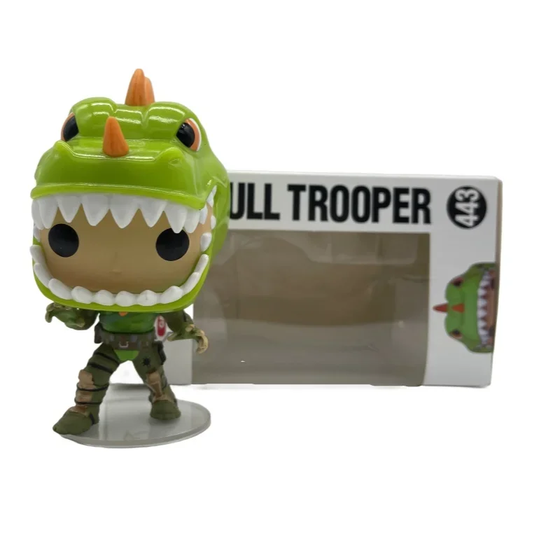 Fortnight Popstyle La fortaleza Noche Cráneo Trooper # 443 colección de figuras de acción de vinilo modelo juguetes para niños regalo de Navidad