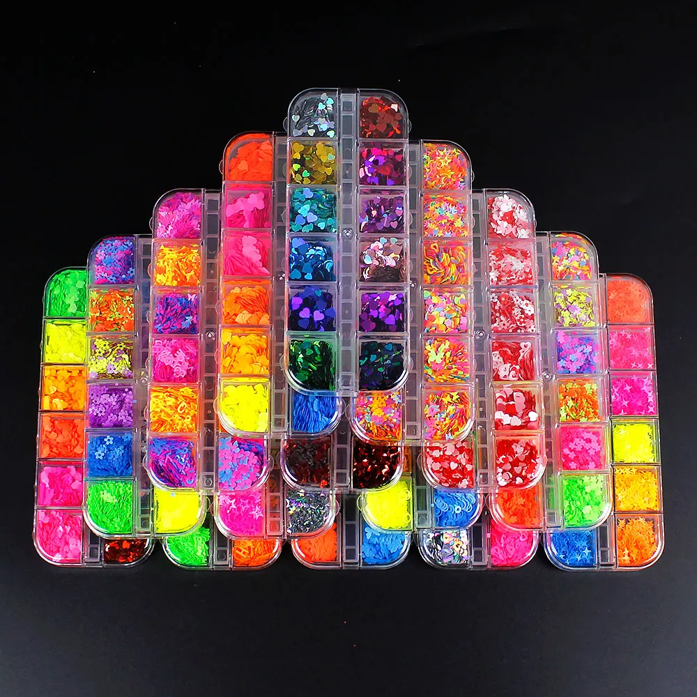 For Fun Multiple Styles Mixed Sequins Glitter Flakes for Epoxy Resin Molds Filler DIY Nail Decoration Sequins Jewelry Accessorie