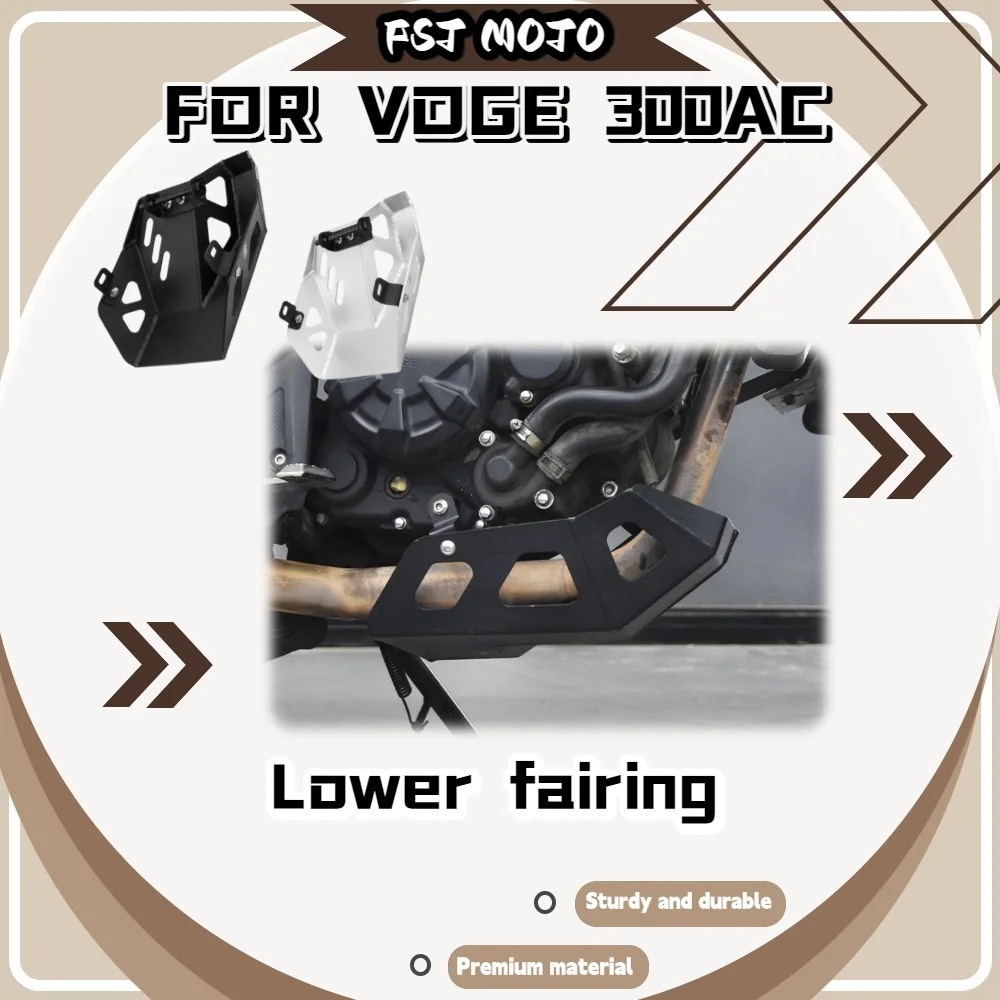 For VOGE 300AC Full Wrap Chassis Protector Ventilated Hollow Design Block Stone Impact Damage Engine Bottom Shell