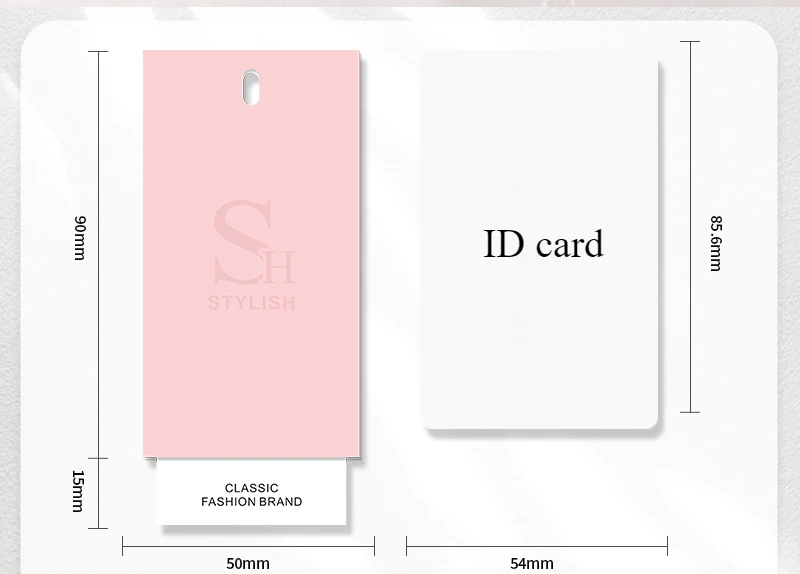 100pcs Simple Garment Tags Special Paper Custom Price Size Logo Hangtag Sweet Women's Clothing Hang Cards Custom Colour Printing - view 6