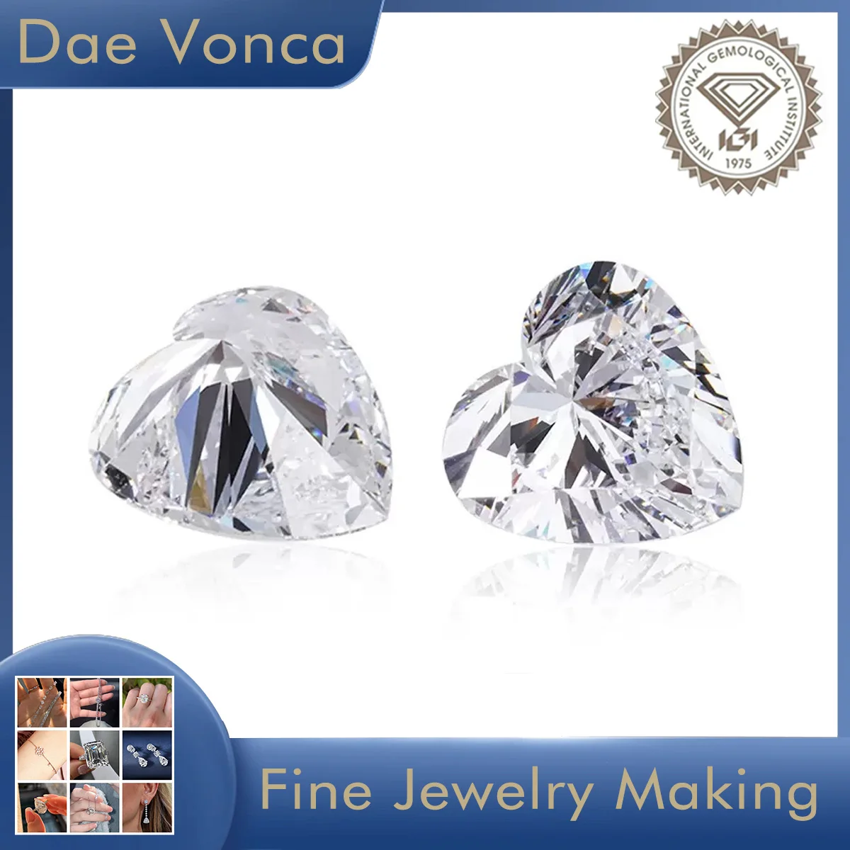 Heart Cut Lab-Grown Diamond DE 2.0-7.0ct Loose Diamond CVD/HPHT VS/VVS IGI Certificate Diamond For Fine Jewelry Made