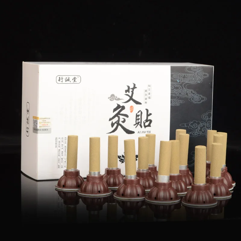 60Pcs Thick Moxa Stick with Diameter of 10mm Moxibustion Tube Acupoint Meridian Heating Therapy Wormwood Warm Massage Cure