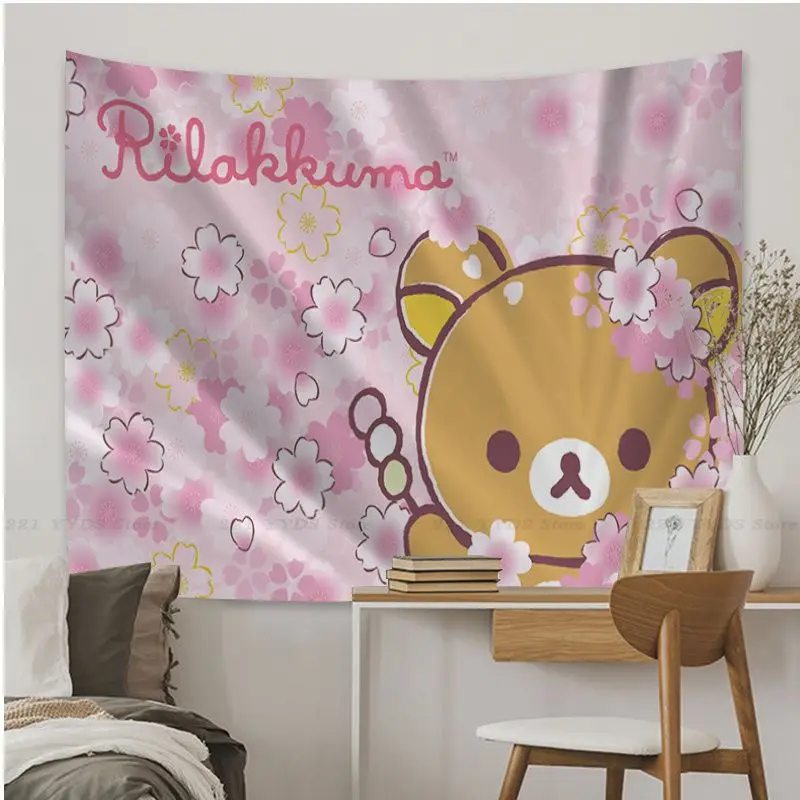 Tapeçaria japonesa Rilakkuma Wall Hanging, Anime Art Decor